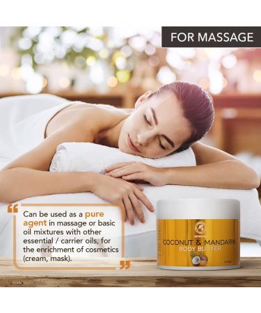 Kokos & Mandarine Body Butter 250g - Natural Moisturizer with Coconut & Mandarin Oil for Dry Skin - Nourishing Skin & Hand Care - Buy Online on SooperMarket.com
