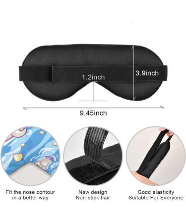 Haskirky Light Blocking Eye Mask - Breathable and Adjustable for Adult Men and Women - Great for Travel, Yoga, Meditation, and Office - Deep Sleep Goodies - Cute Cartoon Sea Design - Buy Online on SooperMarket.com