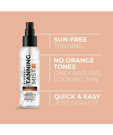 BYROKKO Tanning Face Mist (100 ml) | Natural-Looking Self-Tanning Accelerator with Aloe Vera | For Sunbeds & Outdoors - Buy Online on SooperMarket.com