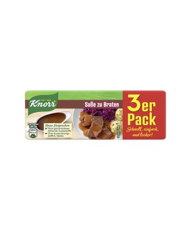 Knorr sauce for roasts delicious dark sauce naturally without flavour enhancers 3-pack 250 ml (1-pack)