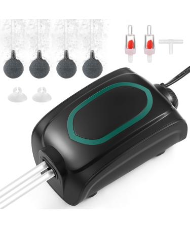 SOUSLOW Aquarium Air Pump Oxygen Pump for Aquariums with Bubble Stone and Check Valve Set for Aquariums 4 W