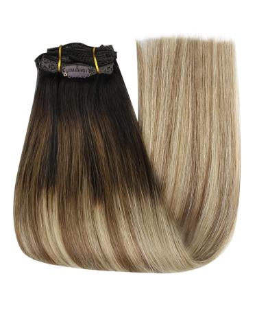 Youngsee Balayage Clip-in Hair Extensions | Real Hair Brown to Blonde | 35cm - 7PCS - Buy Online on SooperMarket.com