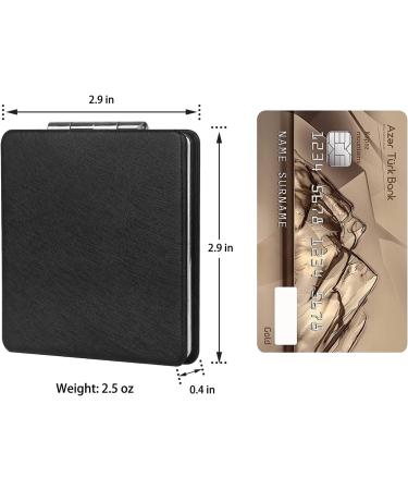 YTZJ Direct Premium Compact Makeup Mirror for Men Women and Girls Black Portable Travel Vanity Mirrors for Pocket Wallet Purse Handbag Foldable 2-Sided Magnifying Cosmetic Mirror - Buy Online on SooperMarket.com
