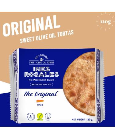 Ines Rosales Sweet & Savoury Olive Oil Tortas Pick N Mix - Choose From 5 Flavours | Original Orange Rosemary & Thyme Lemon Cinnamon Spanish Tortas-Snacks 120g - Pack of 2 120 g (Pack of 2) - Buy Online on SooperMarket.com