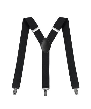 Clundoo braces for men rush carrier men wide 3.5 cm extra strong elastic & adjustment BA for men and women with very strong 3 metal clips black