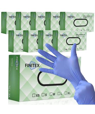 FINITEX Nitrile Disposable Medical Exam Gloves - Purple 3.2 mil Latex-Free Gloves Examination Cleaning Food Gloves Medium