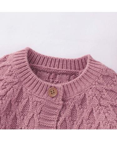 DovFanny Baby Romper Suit | Knit Long Sleeve Jumpsuit with Hat | 6-12 Months | Pink - Buy Online on SooperMarket.com