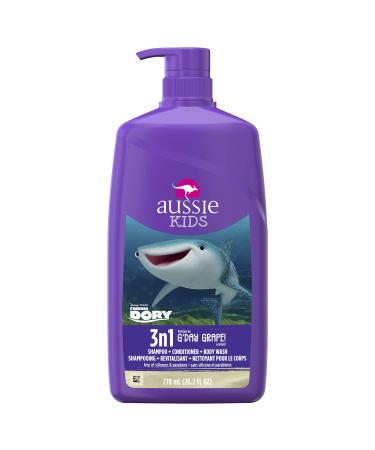 Aussie Kids G'Day Grape 3 in 1 Shampoo + Conditioner + Body Wash - 26.2 fl oz (Pack of 2)