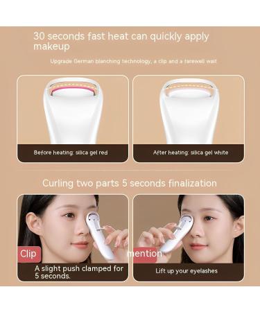 Rechargeable Heated Eyelash Curler - Long Lasting Curl Color Changing Silicone Fits Eye Design - Buy Online on SooperMarket.com