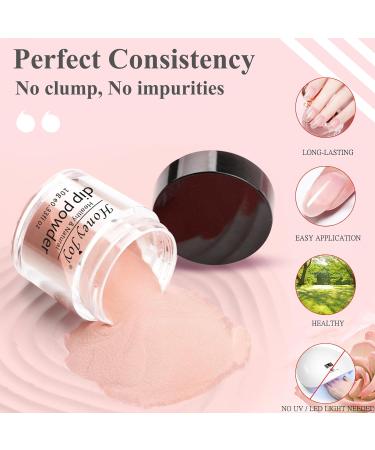 Honey Joy Dip Powder Nail Kit Starter Set | 4 Colors Nude Brown Pink | Dipping Powder Liquid with Base Top Coat | Salon Quality Manicure DIY Kit | No LED Nail Lamp Needed - Buy Online on SooperMarket.com