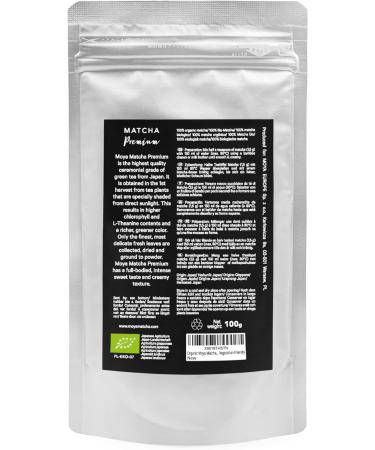 Organic Moya Matcha Tea Green Powder 100g - Premium Ceremonial Grade from Uji Japan | Ideal for Japanese Tea Ceremony | Vegan & Vegetarian Friendly - Buy Online on SooperMarket.com
