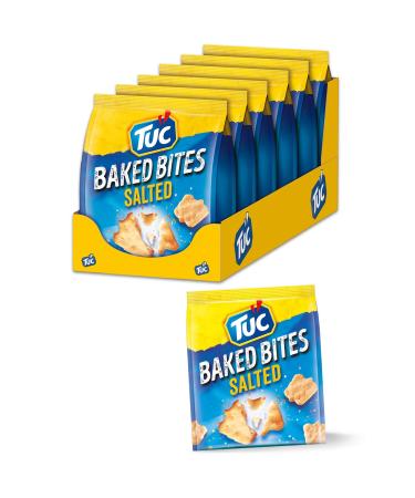 TUC Baked Bits Salted 6 x 110g I Salzgeb ck Large pack I Fine salted cracker I TUC Mini-Cracker 110 g (6 Pack) Baked Bits Salted