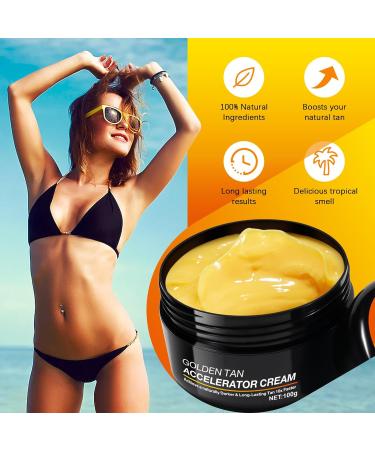100g Tanning Accelerator Cream | Long-Lasting Rapid Tan for Sun-Beds & Outdoors | Natural Ingredients | 100g (Pack of 1) - Buy Online on SooperMarket.com