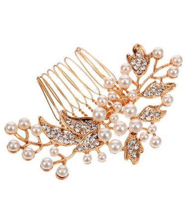 Gogogmee Rhinestone Hair Clips Hair Comb Clip Hair Side Comb Wedding Hair Accessories Hair Comb for Women Rhinestone Side Comb Pearl Hair Comb Hair Accessories for Women Tiara Rhinestones