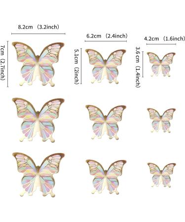 Blumomon 30pc 3D Butterfly Cake Toppers - Gold Rimmed Decorations for Weddings Baby Showers Birthdays & Parties - Buy Online on SooperMarket.com