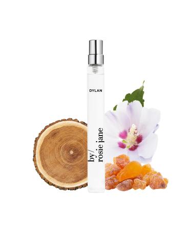 By Rosie Jane Eau De Parfum Travel Spray (Dylan) - Clean Perfume for Women - Essential Oil Mist with Notes of Cedar Frankincense & White Musk - Women's Fragrances (10ml) Dylan (Cedar) 0.34 Fl Oz (Pack of 1)