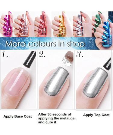 Blue Nail Polish Mirror Nail Varnish Chrome Metallic Quick Dry Metal Effect No UV Needed Nail Art Polish Chrome Nail Polish - Buy Online on SooperMarket.com