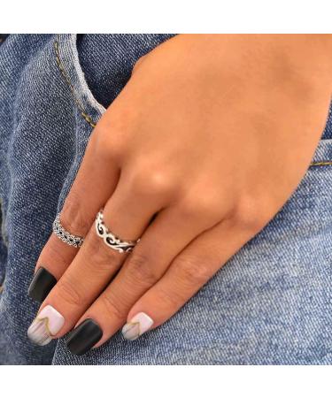 Sethexy Square Black False Nails - 24 Medium Acrylic Nail Tips for Women & Girls | Banish White Fingernails - Buy Online on SooperMarket.com