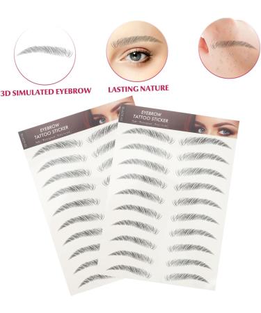 Baluue 24 Pcs Eyebrow Stickers Eyebrows Cosmetics Waterproof Eyebrow Tattoos Eyebrow Grooming Cejas Soy Ink - Buy Online on SooperMarket.com