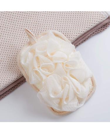 Mikimini Women's Bathroom Shoe & Bath Stools - 2-in-1 Luffa Scrub & Peeling Pad | Improved Design for Gentle Exfoliation | International Shipping - Buy Online on SooperMarket.com