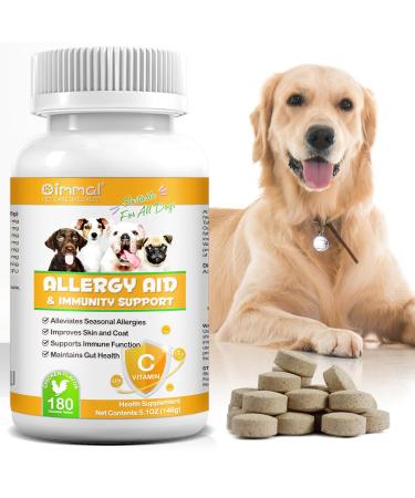 ZyranovaE Allergy Aid For Dogs 180 chews All Itch and Immunity Treats for Dogs Dog Allergy Relief Natural Immune & Digestive Support for All Breeds and Sizes Chicken Flavor