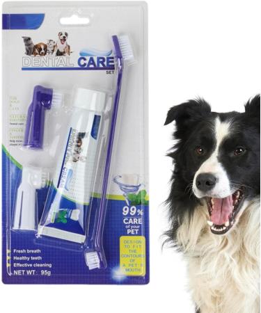 Visiblurry Cat Toothbrush & Pet Toothpaste Set | Essential Puppy Supplies for Home & Veterinary Care - Buy Online on SooperMarket.com