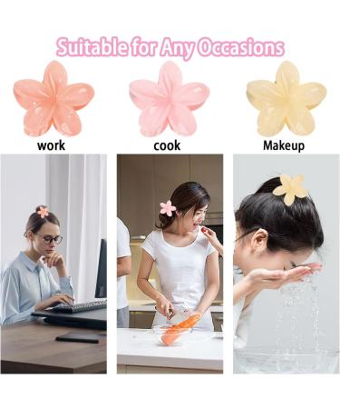 WUBAYI Floral Hair Claw Clips - Strong Hold for Women and Girls with Medium Thick Hair - 6 Pack #004 - Buy Online on SooperMarket.com