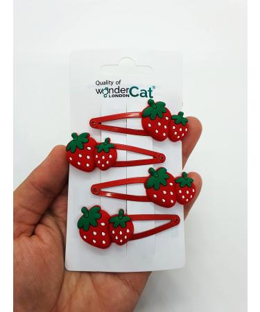 Hair Clips Accessories Girls Snap Hair Clips Cute Hair Clips Kids Hair Clips Metal Hair Clips Baby Toddlers Girl Kids Hair clips (Strawberry Clip Z4CLISTR)