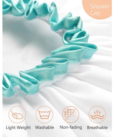 Mikimini White Shower Hood for Women & Girls - 2-Pack Double Waterproof Reusable & Washable Soft & Convenient - Buy Online on SooperMarket.com