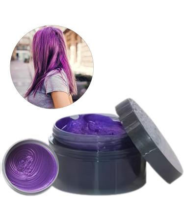 Temporary Hair Dye Color Disposable Water Soluble Hair Wax Color Quick Drying Wash Out Hair Color Temporary Hair Color for Kids Women Men Use Purple - Buy Online on SooperMarket.com