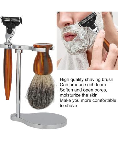 Ankroyu 4-Part Men's Shaving Set | Stainless Steel Razor with Bowl & Leather Holder | Premium Shaving Experience - Buy Online on SooperMarket.com