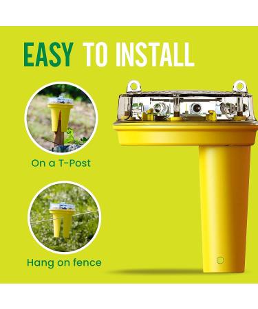 FOXLIGHTS Solar Night Predator Deterrent - LED Predator Control Light for Farms & Ranches - Protect Flocks & Crops! 360 Degree Flashing, Alarms Wildlife - Trusted by Professional Farmers - Buy Online on SooperMarket.com