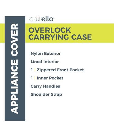 Crutello Universal Sewing Machine Case - Serger Carrying Bag with Storage Pockets - 13.75 x 12 x 13.5 Gray - Buy Online on SooperMarket.com