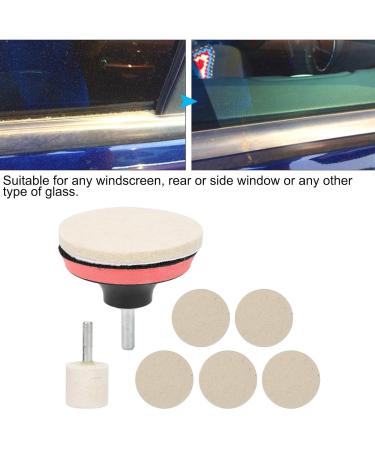 TEUOPIOE Car Windscreen Glass Scratch Remover Cerium Oxide Powder Polishing Kit Wheels Set Polish Pads - Buy Online on SooperMarket.com