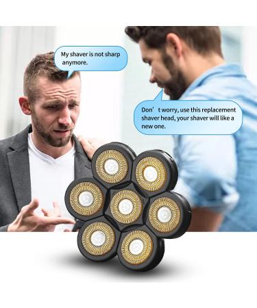 Vsmooth Electric Shaver Replacement Head | Waterproof Blades for Bald Men | Wet & Dry Floating Razor Blade - Gold-7g - Buy Online on SooperMarket.com