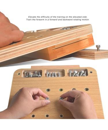 Finger Exerciser Board Flexible Fine Wood Insert Board with Screw Twisting Exercise Hand Rehabilitating Device for Fingers - Buy Online on SooperMarket.com