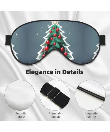 Christmas Tree and Red Ball Print Double-Sided Eye Mask Soft and Light Blocking for Enhancing Sleep Quality - Buy Online on SooperMarket.com