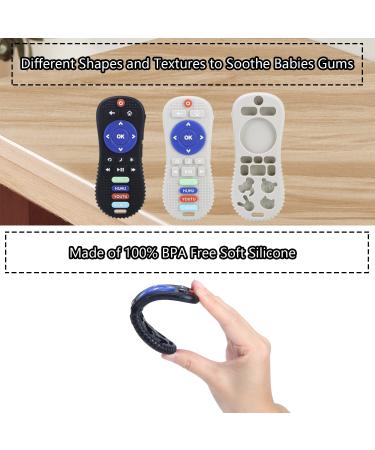 2-Pack Silicone Baby Teething Toys | Pressable Remote Control Shape | Boys Girls Chew Toys | Relief for 3+ Months - Buy Online on SooperMarket.com