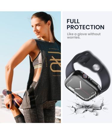 Tensea 2-in-1 Waterproof Apple Watch Screen Protector Case - Series 8/7, 45mm - Matte Black - Buy Online on SooperMarket.com