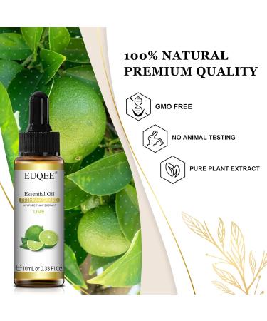 EUQEE Lime Essential Oil 10ml Pure Natural Lime Oils Aromatherapy Essential Oils for Diffusers for Home Relax Humidifiers Lime 10.00 ml (Pack of 1) - Buy Online on SooperMarket.com