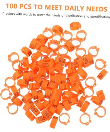 FOMIYES 300 Pcs Pigeon Anklet Ring Protector Parrot Leg Ring Foot Ring for Pigeon Xuan Feng Birds Baby 1.3X1.3CMx3pcs Orangex3pcs - Buy Online on SooperMarket.com