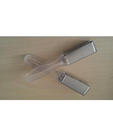 CareforYou Pedicure Foot File Callus Rasp Scrubber Hard Dead Rough Skin Callus Remover Reducer 2 Sides Clear Handle - Buy Online on SooperMarket.com