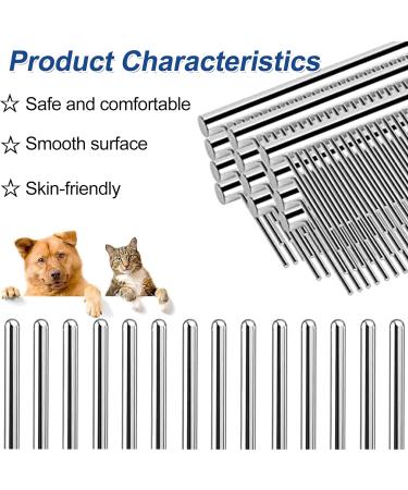 Professional Stainless Steel Pet Comb Rounded Teeth Dog Comb Fur Detangling Tool for Large Medium Small Dogs Cats Fur Detangling Tool (19cm x 3.5cm) - Buy Online on SooperMarket.com