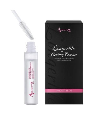 Beauty7 Clear Transparent Lash Coating Essence 10ML - Protective Sealant for Longer Eyelash Extensions Life - Waterproof Mascara with Brush Wand - Non-Scented Aftercare Sealer - Buy Online on SooperMarket.com