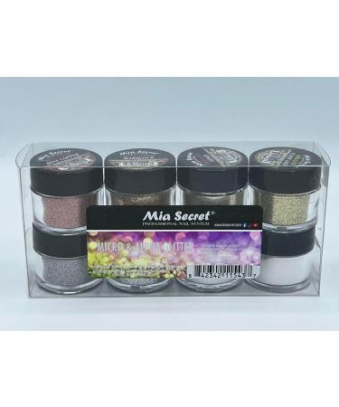 Shop MIA SECRET Micro & Alpha Glitter Collection 8 Jars of 1/4 oz | International Shipping Available - Buy Online on SooperMarket.com