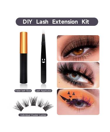 MilyBest DIY Lash Extension Kit: 156Pcs Individual Lash Extensions for Easy At-Home Application - Reusable Soft False Eyelashes for Natural Look - Faux Mink Cluster Lashes (MIX-10-16mm) - Buy Online on SooperMarket.com