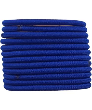 12 PCS 3mm Elastic Hair Bands - No Metal Ponytail Holders in Royal Blue for Women, Men, Girls, Kids - Buy Online on SooperMarket.com