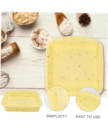MAGICLULU 2 Pcs Cake Mold Cake Baking Rubber Baking Broiler Pan for Oven Silicone Gummy Molds Cake Pan Silicone Bakeware Quick Fondant Molds Cupcake Square Cake Toast Silica Gel Liner 26.5x24.5cmx2pcs Yellowx2pcs - Buy Online on SooperMarket.com