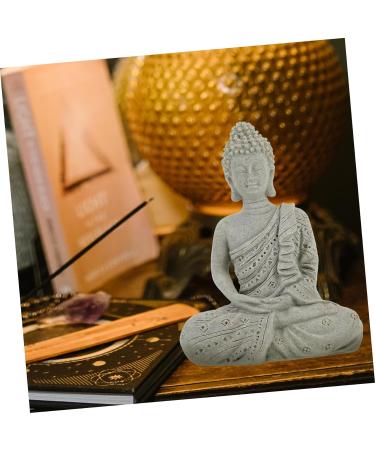 LIFKICH Imitation Stone Buddha Statue Buddhism Statue Buddha Ornaments Miniature Buddha Sitting Buddha Statue Buddha Zen Statue Office Decor Home Decor for Buddhist China Aquarium Resin Picture 2 12.00X8.30X6.00CM - Buy Online on SooperMarket.com
