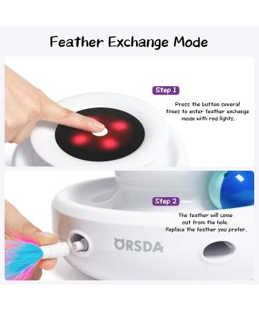 ORSDA Replaceable Feathers and Fluffy Toy Accessories 6Pcs Feather Refill for All ORSDA cat Toys 6pcs Replacement Feathers - Buy Online on SooperMarket.com